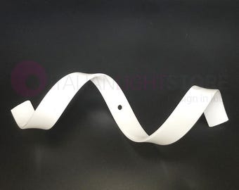 ASTRO Spiral Curl in White Pyrex Glass Replacement Lamps Chandeliers - Made in Italy