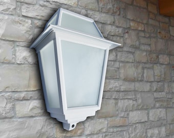 ARTEMIDE Outdoor Wall Lamp in White Aluminum, Classic Traditional Style - Made in Italy