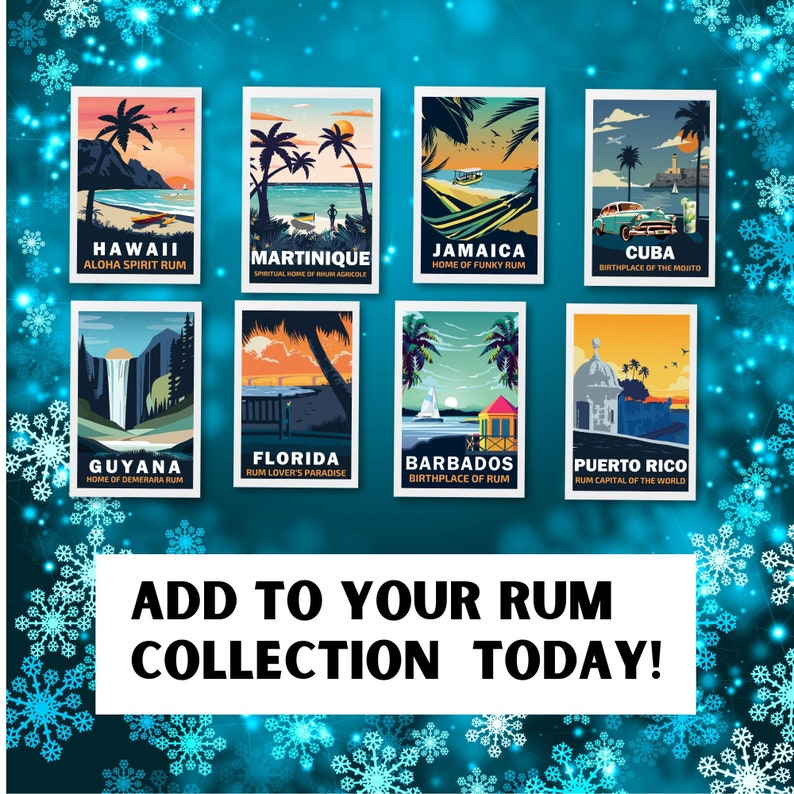 Jamaica Rum Distilleries Poster Caribbean Gifts Rum Map Etsy