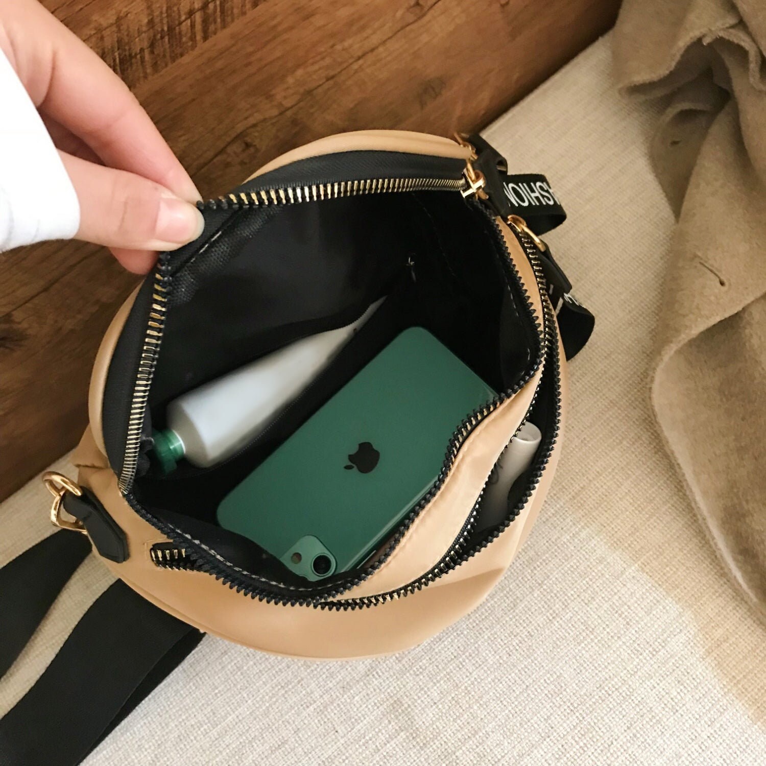 Double Zip Nylon Crossbody Bag Etsy