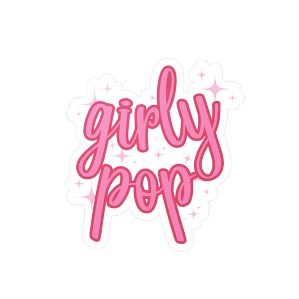 Girly Pop Vinyl Sticker Bubblegum Pink Sticker Decal Girly Sticker