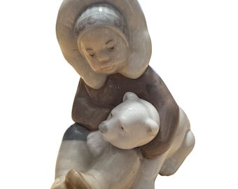 リヤドロの磁器製ホッキョクグマの置物 - Etsy 日本