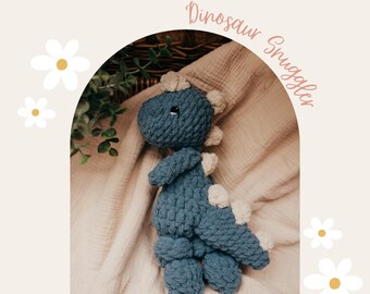 Mini Dino Knotted Snuggler | Handmade Gifts for Children | Dinosaur | Baby Dino Handmade Snugglers | Baby Gifts | Dinosaur Lovey