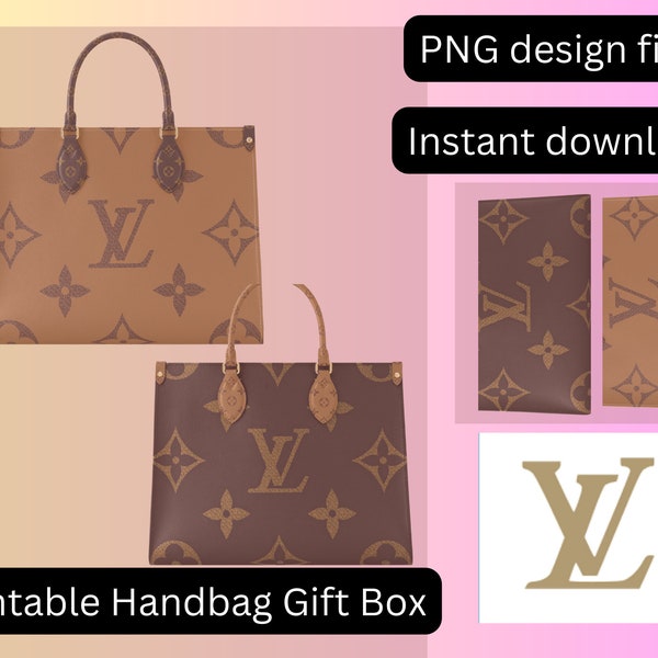 Louis V Mono bag, Designer Handbag Gift Box, Luxury Handbag Gift box, Canva template, PNG File, Vending machine, Graduation, Mother's Day