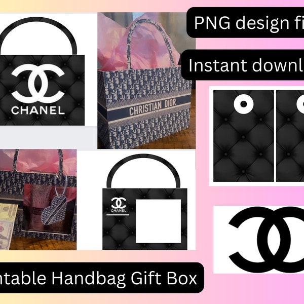 Handbag Gift Box, Designer Handbag Gift Box, Luxury Handbag Gift box, Canva template, PNG File, Vending machine, Graduation, Mother's Day