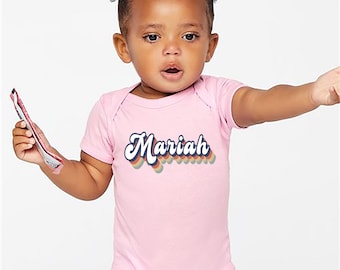 Retro Kids Name Shirt, Personalized Kids Shirt, Personalized Girl Name Shirt, Custom Name Boy Girl Tshirt, Custom Girl Tee, Custom Boy Tee