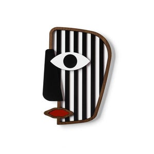 African Mask for wall Totem Wall Decor Wooden Modern Abstract Wooden Wall Wooden   - Geometric Face Art - Handmade Home Decorative object