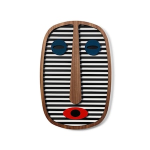 African Mask Large Wall Decor Wooden Modern Abstract Wooden Wall African Face Art - Handmade Painted Home Decor 3D Wall Handpainted Orginal