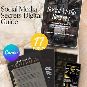 Social Media Secrets Digital Guide | Social Media Growth Strategy, dfy PLR MRR,Digital Marketing,Content Creation,Faceless Digital Marketing