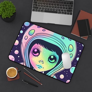 Pastel Cute Cosmic Alien Deskmat