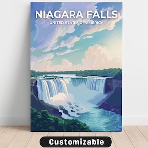 Niagara Falls, USA Travel Canvas , Niagara Falls, USA Travel poster , Custom Canvas , Poster Wall Art , Travel Art , Digital download