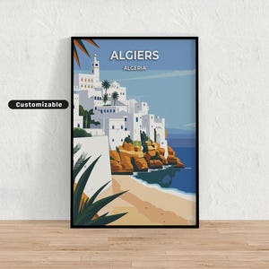 Algiers, Algeria Travel poster , Algiers, Algeria Travel poster , Custom poster , Poster Wall Art , Travel Art , Digital download