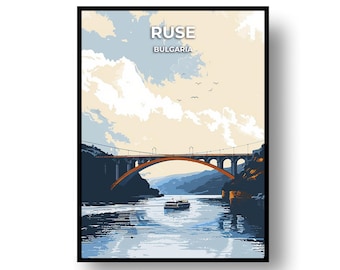 Póster de viaje de Ruse, Bulgaria (enmarcado o impresión digital)