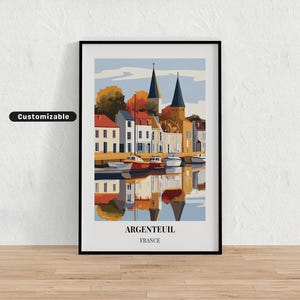 Argenteuil, France Travel poster , Argenteuil, France Travel poster , Custom poster , Poster Wall Art , Travel Art , Digital download