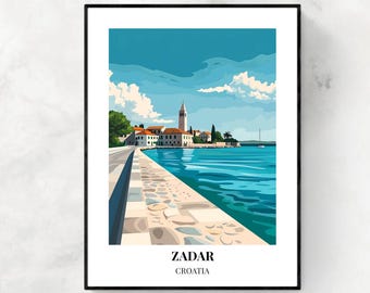 Zadar Sea Organ Wall Art - Travel Poster, Framed or Digital