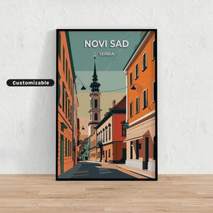 Novi Sad, Serbia Travel poster , Novi Sad, Serbia Travel poster , Custom poster , Poster Wall Art , Travel Art , Digital download