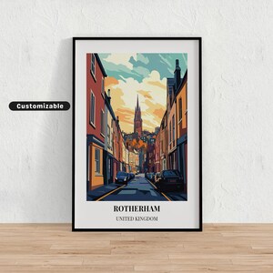 Rotherham, United Kingdom Travel poster, Rotherham, United Kingdom Travel poster, Custom poster, Poster Wall Art, Travel Art