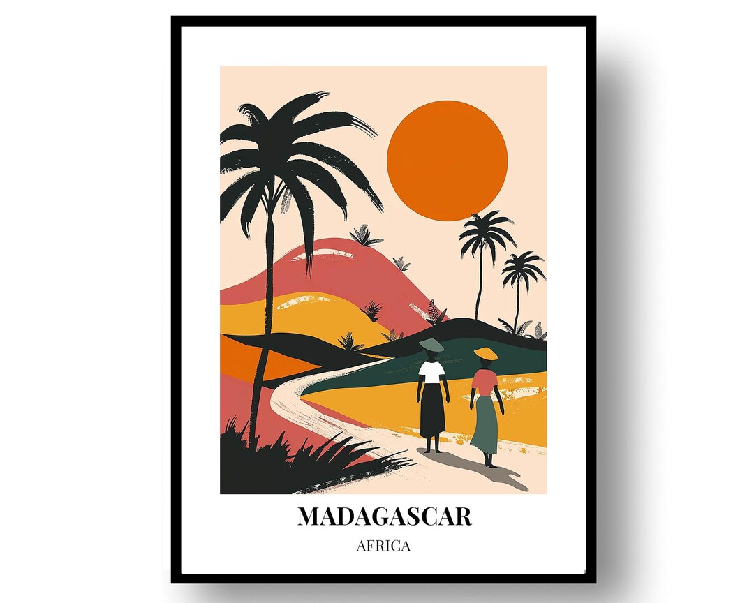Madagascar Travel Poster (framed Wall Art or Digital Download) - Etsy
