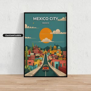 Mexico City, Mexico Travel poster , Mexico City, Mexico Travel poster , Custom poster , Poster Wall Art , Travel Art , Digital download