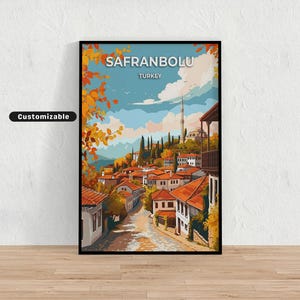 Póster de viaje a Safranbolu, Turquía. Póster de viaje a Safranbolu, Turquía. Póster personalizado. Arte mural. Arte de viaje. Descarga digital.