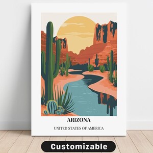 Arizona, USA Travel Canvas , Arizona, USA Travel poster , Custom Canvas , Poster Wall Art , Travel Art , Digital download