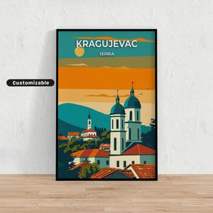 Kragujevac, Serbia Travel poster , Kragujevac, Serbia Travel poster , Custom poster , Poster Wall Art , Travel Art , Digital download