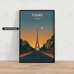 Tours, France Travel poster , Tours, France Travel poster , Custom poster , Poster Wall Art , Travel Art , Digital download