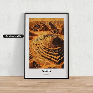 Nazca, Peru Travel poster , Nazca, Peru Travel poster , Custom poster , Poster Wall Art , Travel Art , Digital download