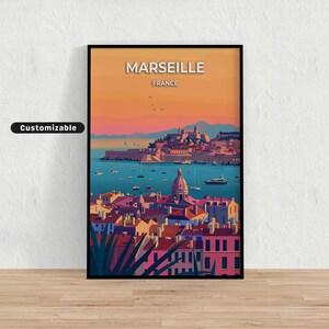 Marseille, France Travel poster , Marseille, France Travel poster , Custom poster , Poster Wall Art , Travel Art , Digital download