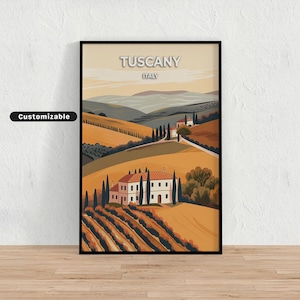 Tuscany, Italy Travel poster , Tuscany, Italy Travel poster , Custom poster , Poster Wall Art , Travel Art , Digital download