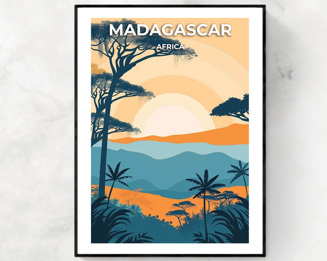 Madagascar, Africa Travel Print Wall Art, Madagascar - Africa City ...