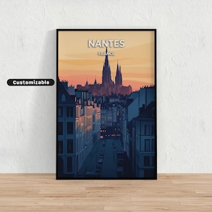 Nantes, France Travel poster , Nantes, France Travel poster , Custom poster , Poster Wall Art , Travel Art , Digital download