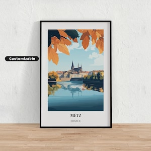 Metz, France Travel poster , Metz, France Travel poster , Custom poster , Poster Wall Art , Travel Art , Digital download