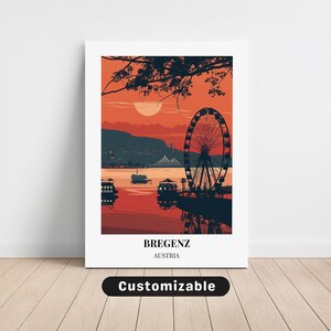 Bregenz, Austria Travel Canvas , Bregenz, Austria Travel poster , Custom Canvas , Poster Wall Art , Travel Art , Digital download