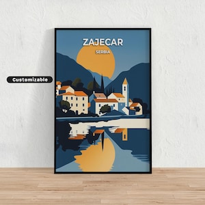 Zajecar, Serbia Travel poster , Zajecar, Serbia Travel poster , Custom poster , Poster Wall Art , Travel Art , Digital download