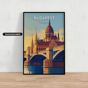 Budapest, Hungary Travel poster , Budapest, Hungary Travel poster , Custom poster , Poster Wall Art , Travel Art , Digital download
