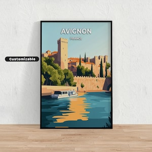 Avignon, France Travel poster , Avignon, France Travel poster , Custom poster , Poster Wall Art , Travel Art , Digital download