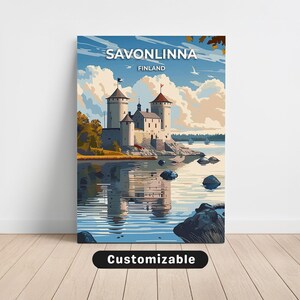 Savonlinna, Finland Travel Canvas , Savonlinna, Finland Travel poster , Custom Canvas , Poster Wall Art , Travel Art , Digital download