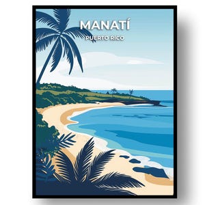 Manatí Puerto Rico Poster: Travel Wall Art (Framed or Digital)