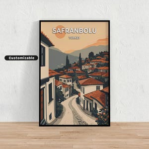 Póster de viaje a Safranbolu, Turquía. Póster de viaje a Safranbolu, Turquía. Póster personalizado. Arte mural. Arte de viaje. Descarga digital.