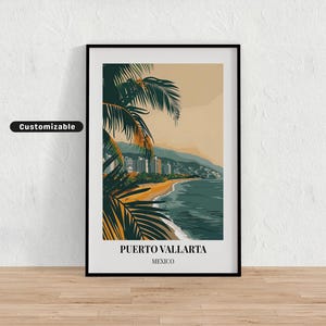 Puerto Vallarta, Mexico Travel poster, Puerto Vallarta, Mexico Travel poster, Custom poster, Poster Wall Art , Travel Art , Digital download