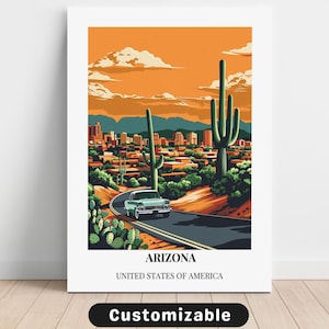 Tucson, Arizona, USA Travel Canvas , Tucson, Arizona, USA Travel poster , Custom Canvas , Poster Wall Art , Travel Art , Digital download
