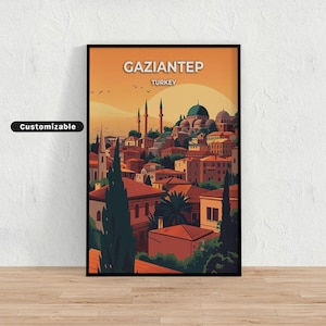 Gaziantep, Turkey Travel poster , Gaziantep, Turkey Travel poster , Custom poster , Poster Wall Art , Travel Art , Digital download