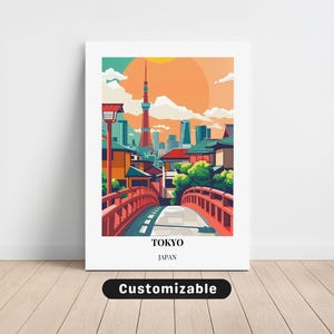Tokyo, Japan Travel Canvas , Tokyo, Japan Travel poster , Custom Canvas , Poster Wall Art , Travel Art , Digital download