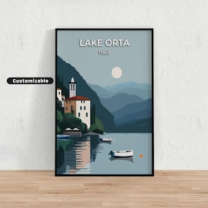 Lake Orta, Italy Travel poster , Lake Orta, Italy Travel poster , Custom poster , Poster Wall Art , Travel Art , Digital download