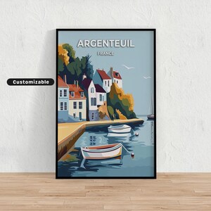 Argenteuil, France Travel poster , Argenteuil, France Travel poster , Custom poster , Poster Wall Art , Travel Art , Digital download