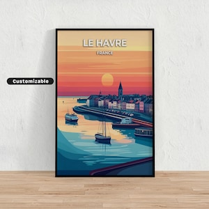 Le Havre, France Travel poster , Le Havre, France Travel poster , Custom poster , Poster Wall Art , Travel Art , Digital download