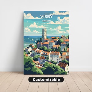 Visby, Sweden Travel Canvas , Visby, Sweden Travel poster , Custom Canvas , Poster Wall Art , Travel Art , Digital download