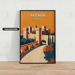 Avignon, France Travel poster , Avignon, France Travel poster , Custom poster , Poster Wall Art , Travel Art , Digital download