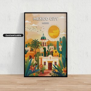 Mexico City, Mexico Travel poster , Mexico City, Mexico Travel poster , Custom poster , Poster Wall Art , Travel Art , Digital download